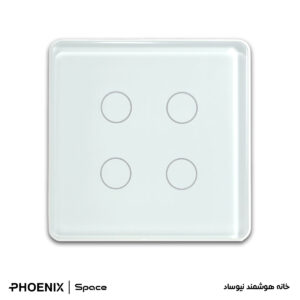 کلید هوشمند لمسی چهار پل Phoenix مدل Space